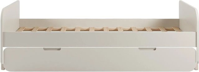 Bettrahmen Taludo von Vente-unique aus Kiefernholz und MDF in Beige Naturfarben Hell - Bild 1