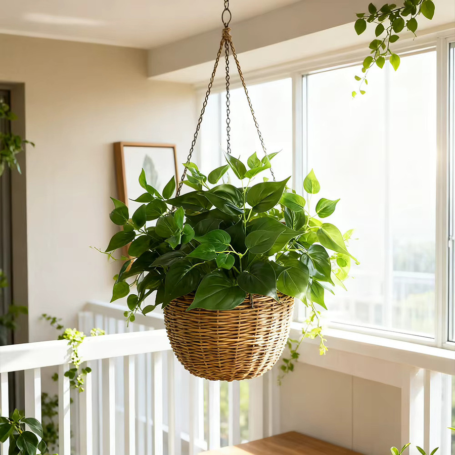 Künstliche Monstera-Pflanze Kmitang in Grün, dekorative Palmenblätter aus Kunststoff für Zuhause, Garten, Hochzeit und Party, Höhe: 33 cm - Bild 1
