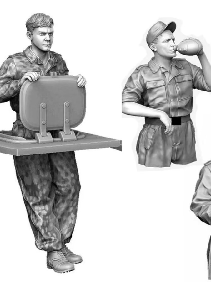 BAANFU Panzerbesatzung, Modellbausatz, Maßstab 1:35, 4-teiliges Set - Bild 2