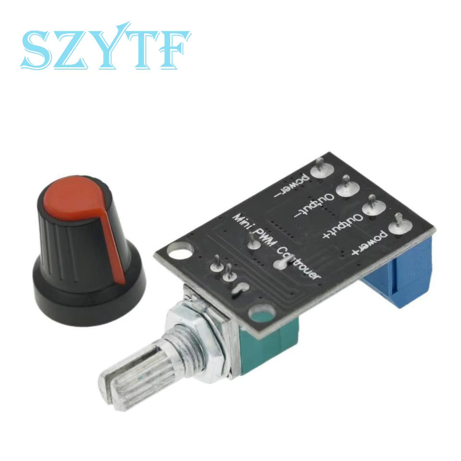 SZYTF PWM DC Motor Drehzahlregler und LED Dimmer mit stufenloser Leistungsregelung, Multicolour, 5V 12V 16V 10A - Bild 2