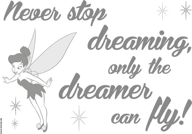 Komar Deko-Sticker Never Stop Dreaming, bunt und grau, B/H: 50 x 70 cm - Bild 1