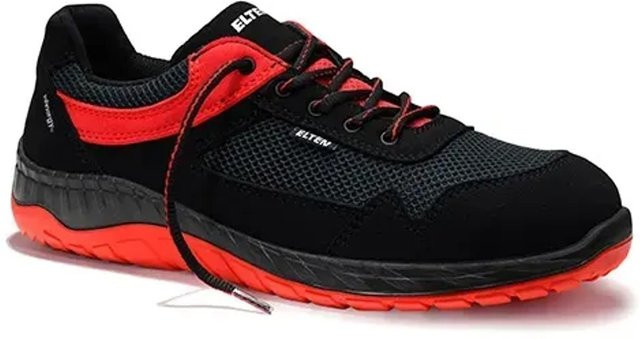 Elten Sicherheitshalbschuh Lonny Red Low ESD S1P in Schwarz-Rot Größe 48 - Bild 1