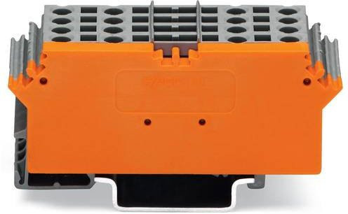 WAGO 280-764 Basisklemmenblock mit Zugfeder in Grau und Orange - Bild 1