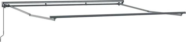 vidaXL Einziehbare Markise aus Polyester und Metall, Blau und Weiß, B: 350 cm, T: 250 cm - Bild 1