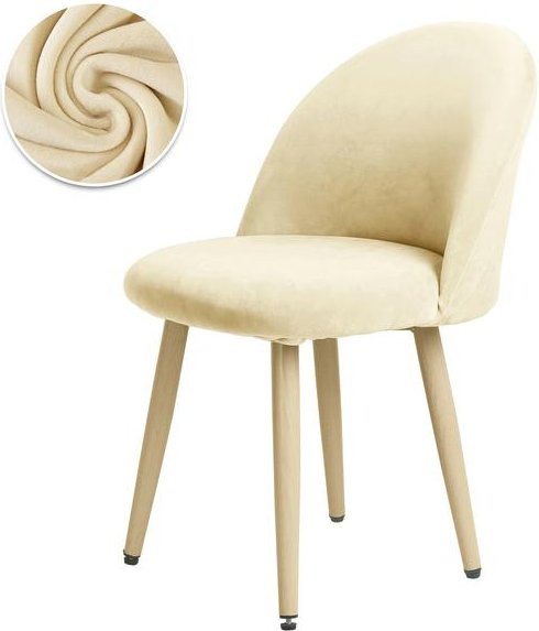 Lellen Entenschnabel-Stuhlbezug aus Polar-Fleece in Beige, elastischer Sesselbezug im skandinavischen Stil - Bild 1