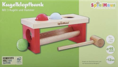 SpielMaus Kugelklopfbank Holzspielzeug Werkbank bunt - Bild 1