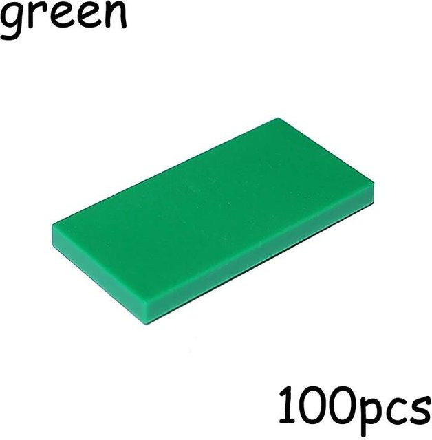 MOC Bausteine 87079, Flache Kachel Glatt, Grün, 100-teiliges Set, ab 14 Jahren - Bild 1