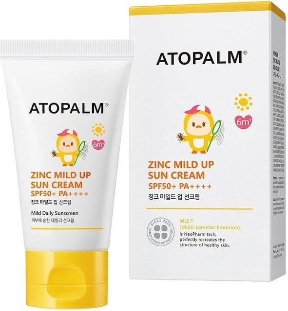 ATOPALM Zink Mild Up Sonnencreme SPF50+, 65g, Kinder, Empfindliche Haut - Bild 1