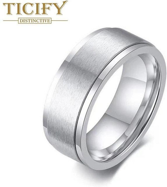 TICIFY Drehring Edelstahl, schwarz, Herren - Bild 1