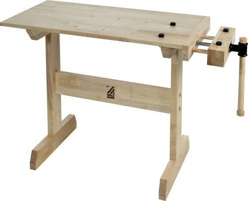 Holzmann-Maschinen Kinder-Werkbank WB80MICRO aus Holz mit Schraubstock, braun - Bild 1