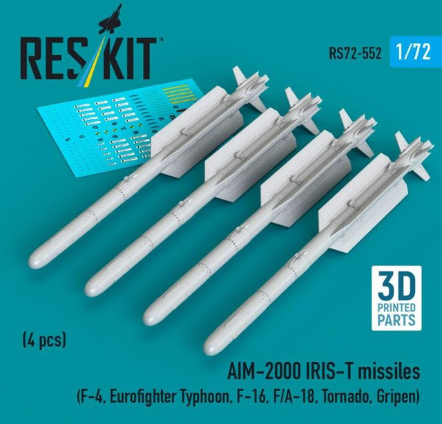 ResKit Models AIM-2000 IRIS-T missiles, 4-teiliges Set, 3D Printed - Bild 1
