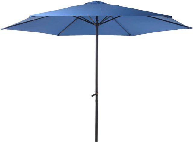 DELUKE Sonnenschirm THOMAS in Blau aus Polyester mit Stahlgestell, Durchmesser: 300 cm - Bild 1