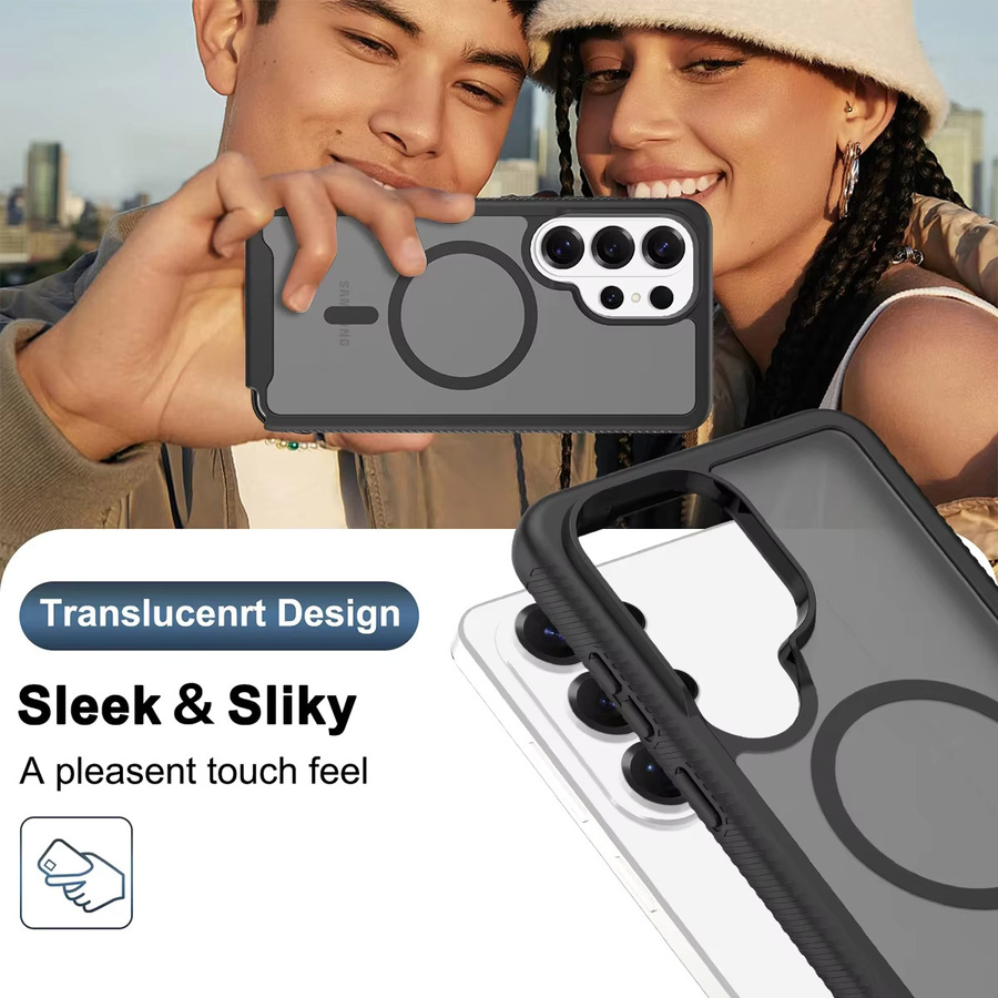 2-in-1 Stoßfeste Schutzhülle mit Magnetischer Panzerung und PET-Displayschutzfolie für Samsung Galaxy A17 A37 A57 A16 A36 A56 in Transparent - Bild 5