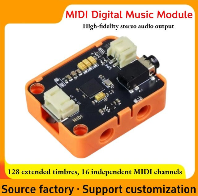 NullLab MIDI Digitales Musikmodul mit MIDI 2.0 Standard und 128 Tönen für Arduino, ESP32, Microbit und Raspberry Pi - Bild 1