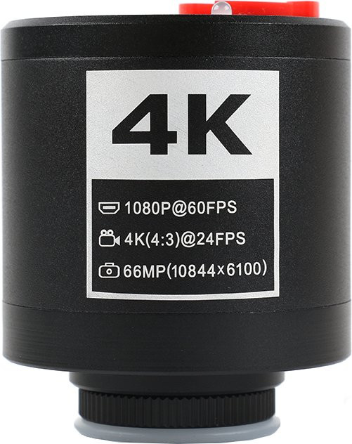 Eakins Industrielle Videomikroskopkamera mit C-Mount, 66MP UHD HDMI und USB-C für PC, Tablet und Smartphone, Schwarz - Bild 1