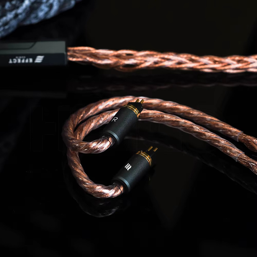 Effect Audio Signature Series II Ares S II 8-Draht-Kopfhörerkabel 2-polig 0,78 ConX austauschbarer Stecker in Braun - Bild 2
