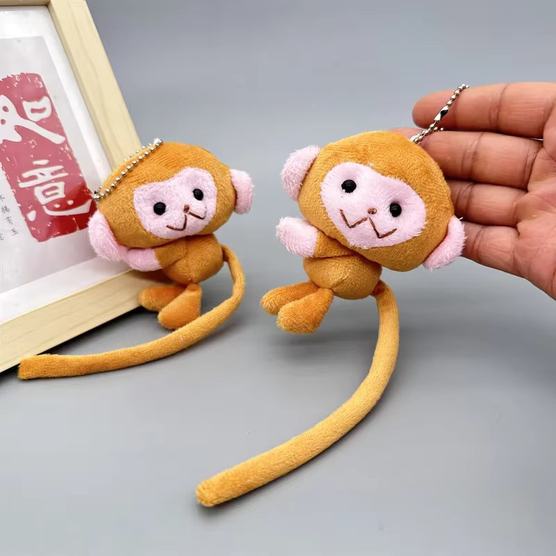 trebalena Cartoon Long Tailed Monkey Puppe Schlüsselanhänger, Plüschtier - Bild 2