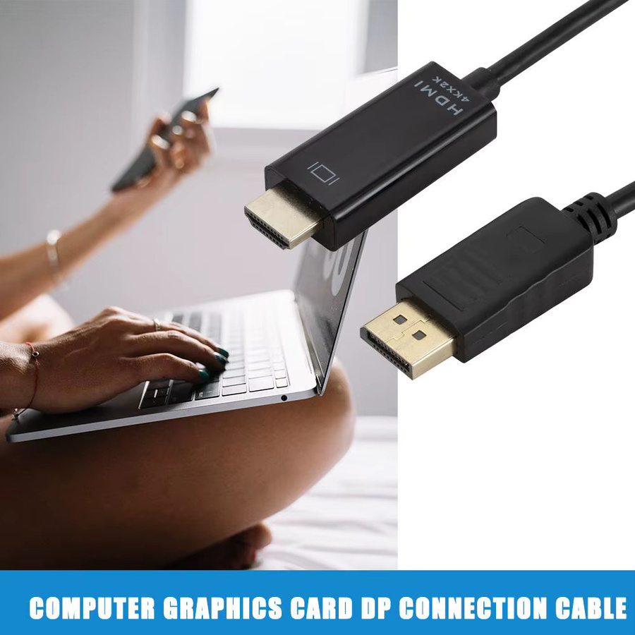 Eelhoe DisplayPort zu HDMI Video und Audio Konverter Adapter in Schwarz für Laptop, PC und Monitor, unterstützt 4K und 2K Auflösung - Bild 4