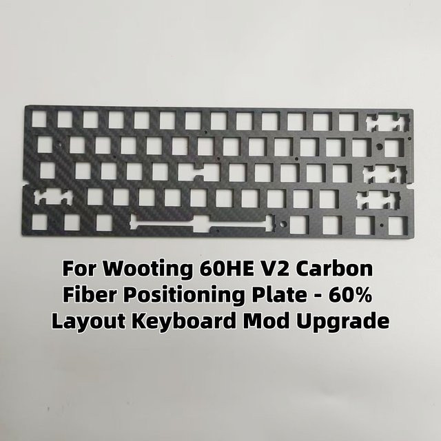 Wooting 60 HE Kohlefaser Positionierungsplatte in Schwarz für deine 60% Tastatur - Bild 1
