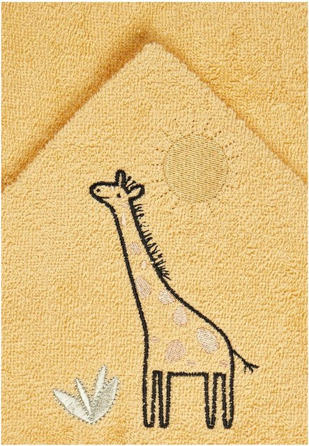 Sterntaler Kapuzenbadetuch Giraffe Kaya Gelb B/H: 100 x 70 cm - Bild 1