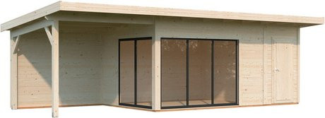 Palmako Gartenhaus Andrea Slide Plus aus Holz mit Pultdach in Natur, B: 833 cm, T: 300 cm - Bild 3