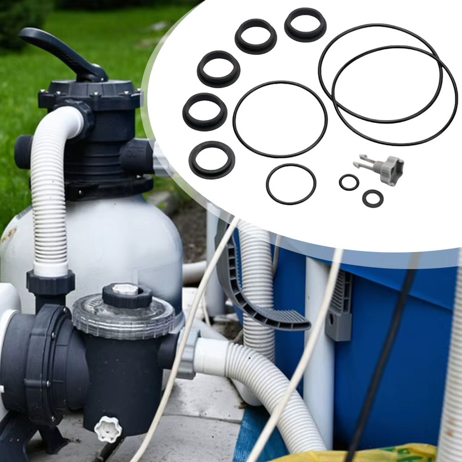 Intex Ersatzteile Dichtungssatz für Sandfilter-Pumpen, Schwarz - Bild 4