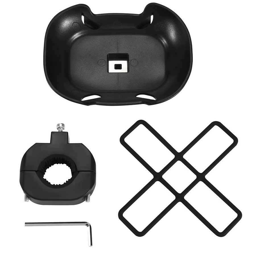 Universelle Fahrrad-Lenker-Montagehalterung für JBL Clip 5 in Schwarz mit verstellbarem Riemen - Bild 2