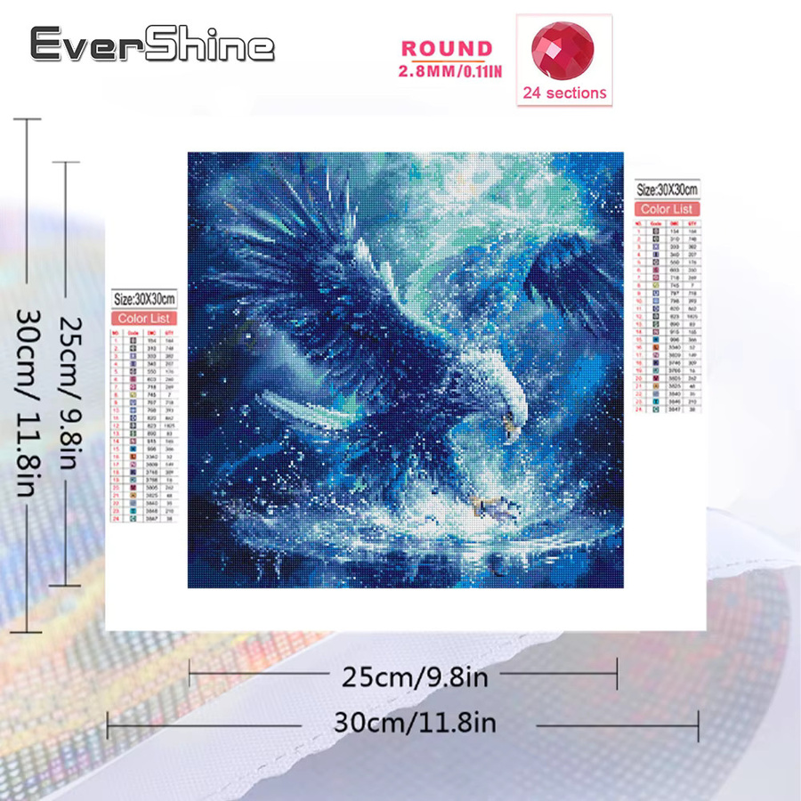 Evershine 5D-Diamantgemälde Adler, Diamantmosaik, Tiere - Bild 2