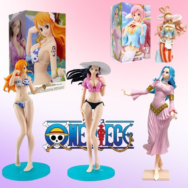 Bandai One Piece Nami Nico Robin Nefertari Vivi Shirahoshi Actionfiguren, Kunststoff - Bild 1