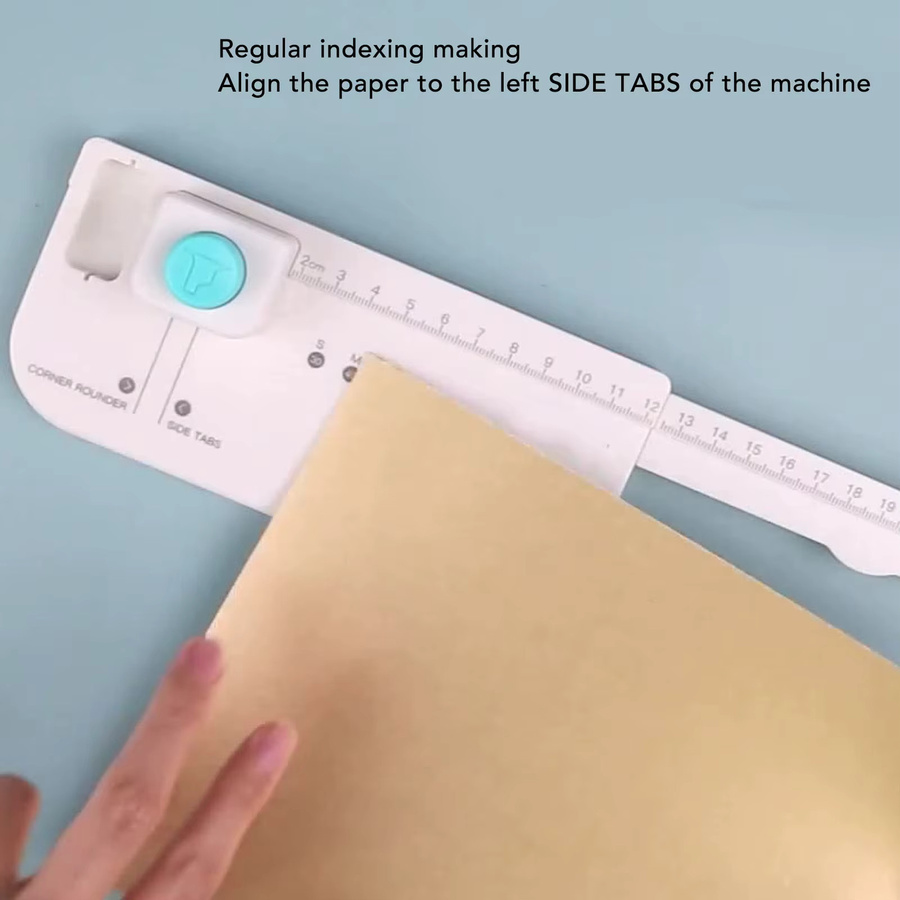 Multifunktionale Punch Tab Punch Board Maschine für Indexseiten und Lesezeichen in Weiß - Bild 2