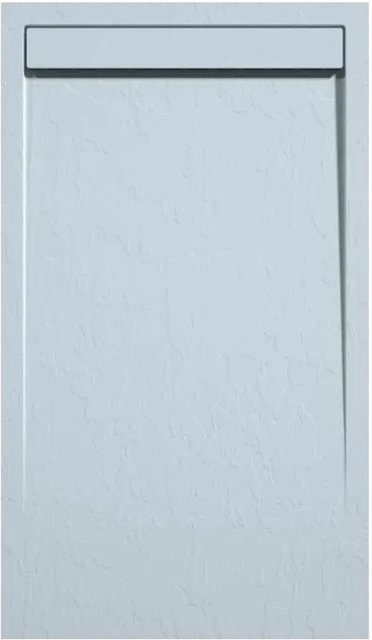 Mirlo Duschwanne Clever aus Mineralguss, rechteckig, Grau, B: 70 cm, T: 100 cm, H: 3 cm - Bild 1