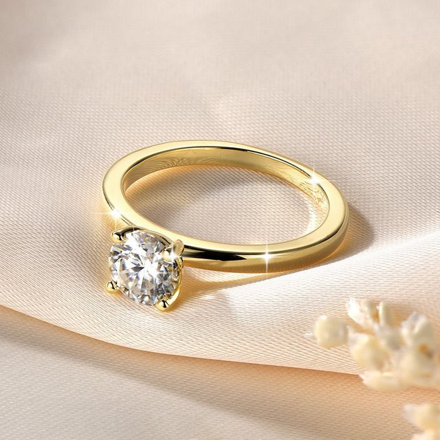 Anziw Verlobungsring, 14k Goldfilled, Zirkonia, Damen - Bild 1