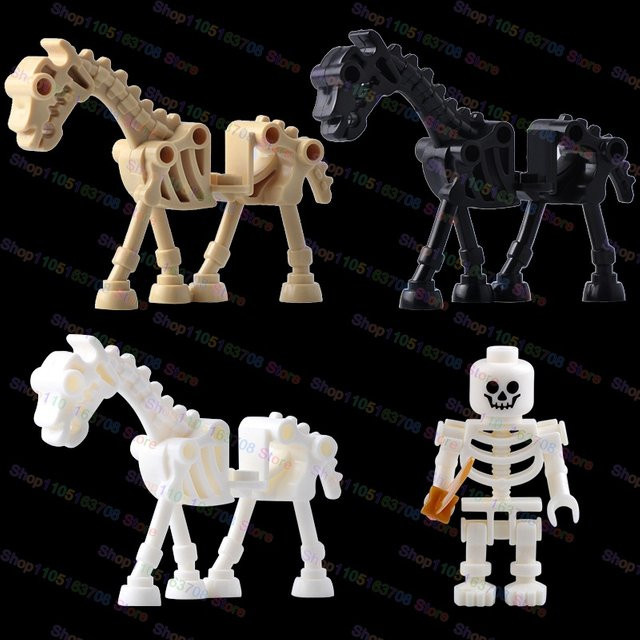 DR.TONG Mittelalterliches Skelett Warhorse, Baustein Spielzeug, Tiere - Bild 1
