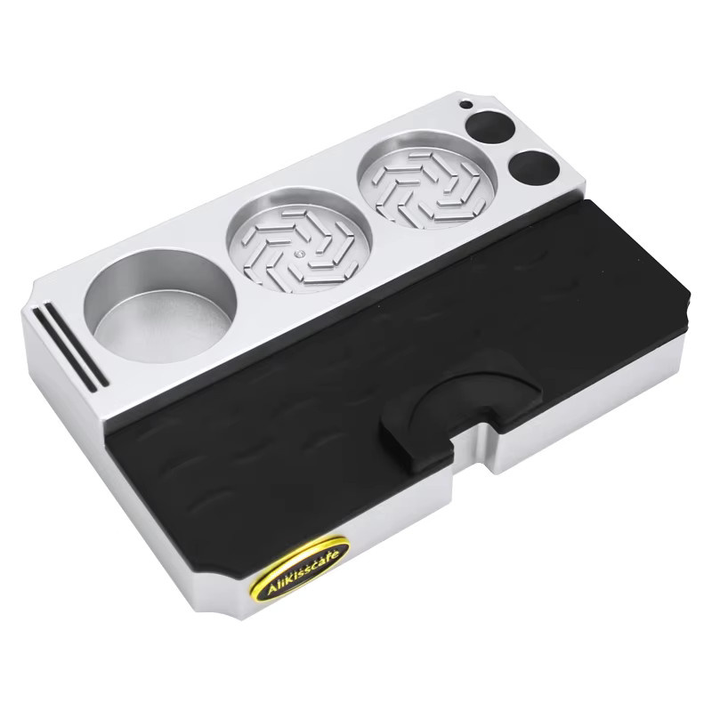 AliKisscafe Kaffee-Tampingstation in Silber für Siebträgerhalter 51 mm, 54 mm und 58 mm, Espresso-Zubehör für Delonghi und Breville - Bild 5