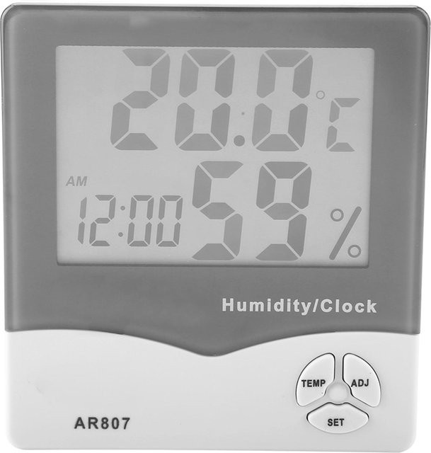 SMART SENSOR AR807 Digitales Temperatur-Feuchtigkeits-Hygrometer Thermometer in Grau - Bild 1