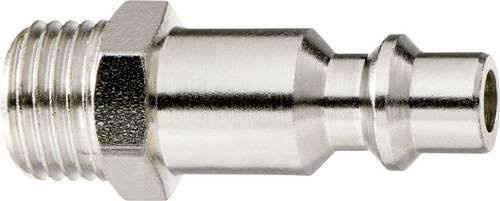 Metabo Druckluft-Stecknippel Gewindestecknippel ISO 1/4" AG in Silber - Bild 1