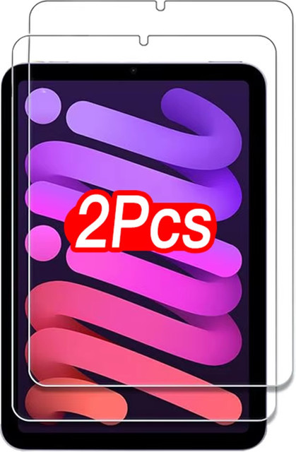 2 Stück Apple iPad Mini 6 8,3 Zoll Displayschutz aus gehärtetem Glas, transparent, kratzfest und anti-fingerabdruck - Bild 1