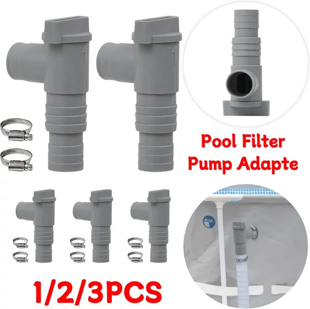 JOCESTYLE PVC Pool Ein- und Auslassventil in Grau, 32 mm Durchmesser - Bild 1