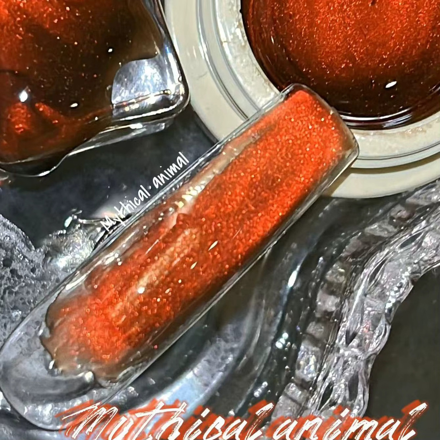 MAINEL Nagellack Gel, Orange-Gold, Schimmernd, 10 ml - Bild 6