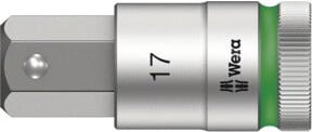 Wera Zyklop Bitnuss 8740 C HF Steckschlüsseleinsatz mit 1/2 Zoll Antrieb, Farbe Schwarz-Silber, Breite: 17 mm, Höhe: 60 mm - Bild 1