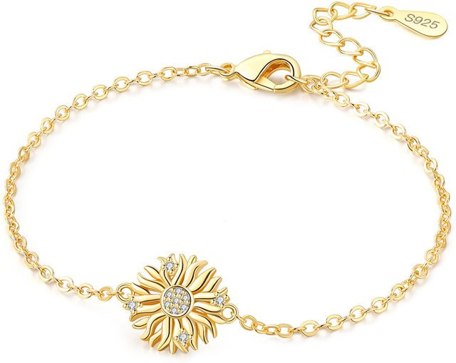 CYCUFF Armband, 925 Silber, Gold, Damen - Bild 1