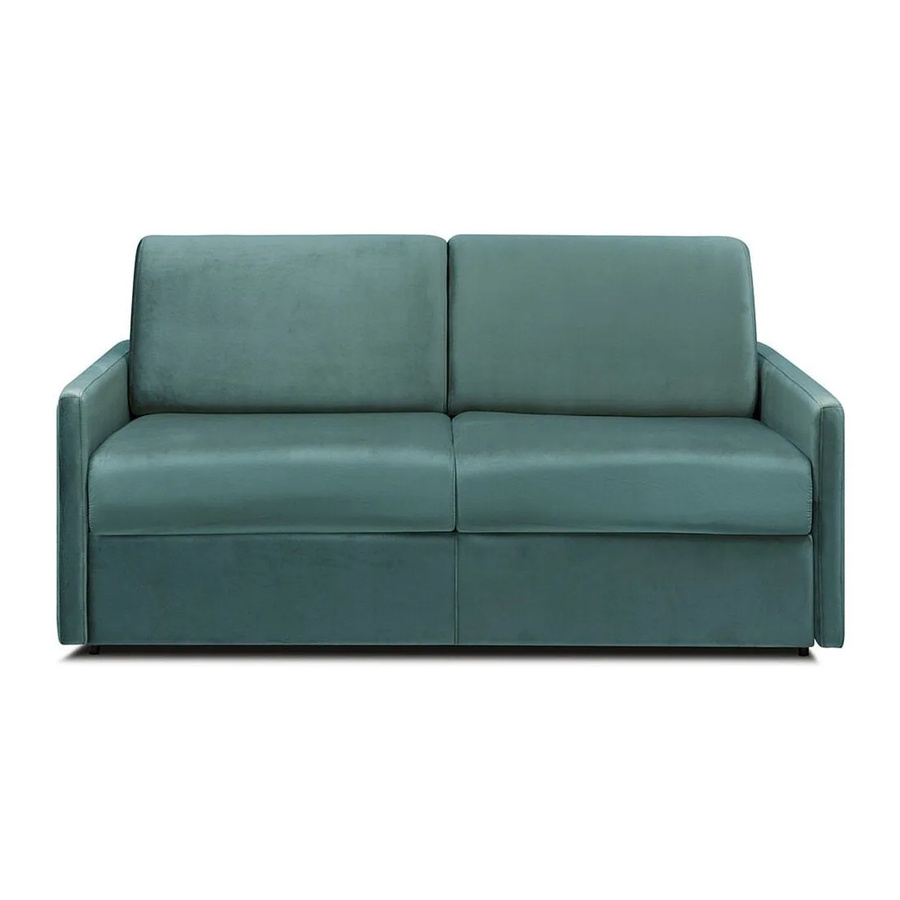 Vente-unique Schlafsofa Calife in Smaragdgrün mit Samtbezug und Schaumstoffpolsterung, Breite: 150 cm - Bild 2