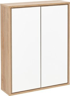 Fackelmann Spiegelschrank FINN in Asteiche Braun mit 2 Türen, LED-Beleuchtung und Soft-Close, B/H/T: 60 x 75 x 20,3 cm - Bild 1