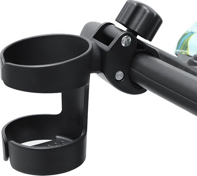 Becherhalter und Flaschenhalter für Kinderwagen und Kinderfahrräder in Schwarz - Bild 1