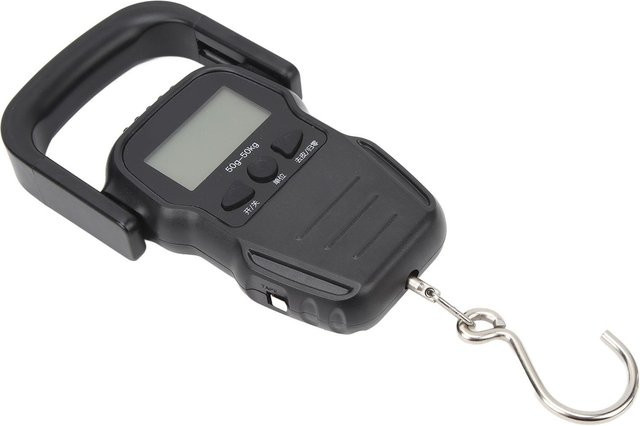 Digitale Hängewaage Fishine Tragbare Federwaage mit LCD-Display für Gepäck bis 50 kg in Schwarz - Bild 1