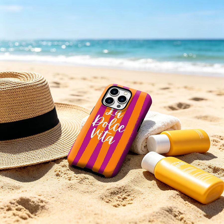CaseChic Dolce Vita Charm Cover Matte Bumper Hülle mit MagSafe für iPhone 17 16 15 14 Plus Pro Max Stoßfestes Hardcase in Multicolour - Bild 5