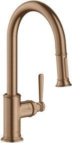 Hansgrohe Axor Montreux Spültisch-Einhebelmischer mit Ausziehbrause in Brushed Red Gold - Bild 1