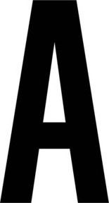 RZB Buchstabe A in Schwarz 120mm - Bild 1