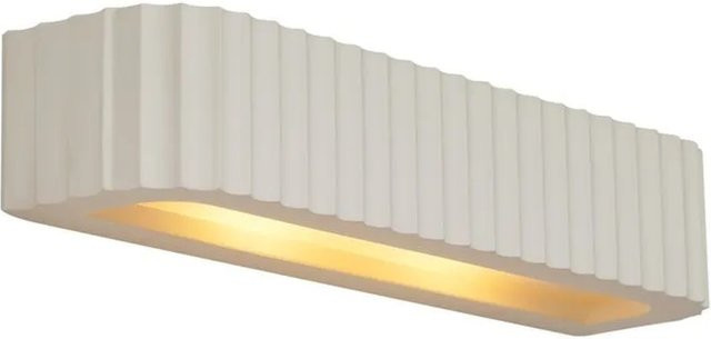 QAZQA Skandinavische Wandleuchte Rechteckig in Weiß und Beige mit 2 Lichtern für Flur, Wohnzimmer und Schlafzimmer - Bild 1