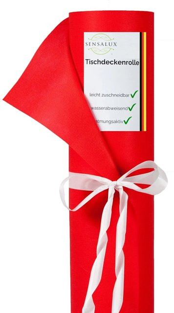 Sensalux Vlies-Tischdeckenrolle Rot, wasserabweisend und pflegeleicht, B: 1 m, L: 25 m - Bild 1